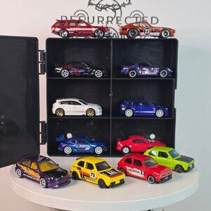 JDM Dream Lot! 12 Hot Wheels 1:64 Scale Die-Cast Cars SUBARU HONDA + Display Cas